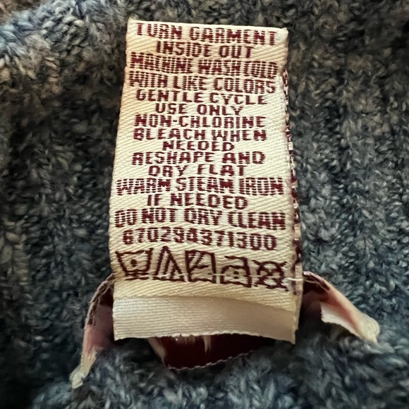 Juniors Medium Navy Blue Grayish Turtle Neck Sweater Dress - Picture 7 of 7